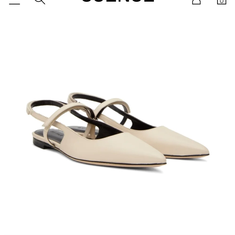 By Far Jess Leather Sling-back Flats MSRP $390 USD - Picture 1 of 10